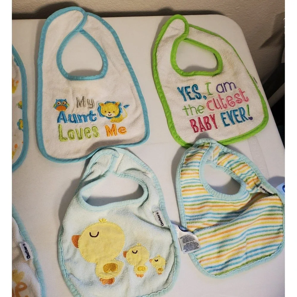 Baby Boy Feeding Drool Bibs Lot of 13